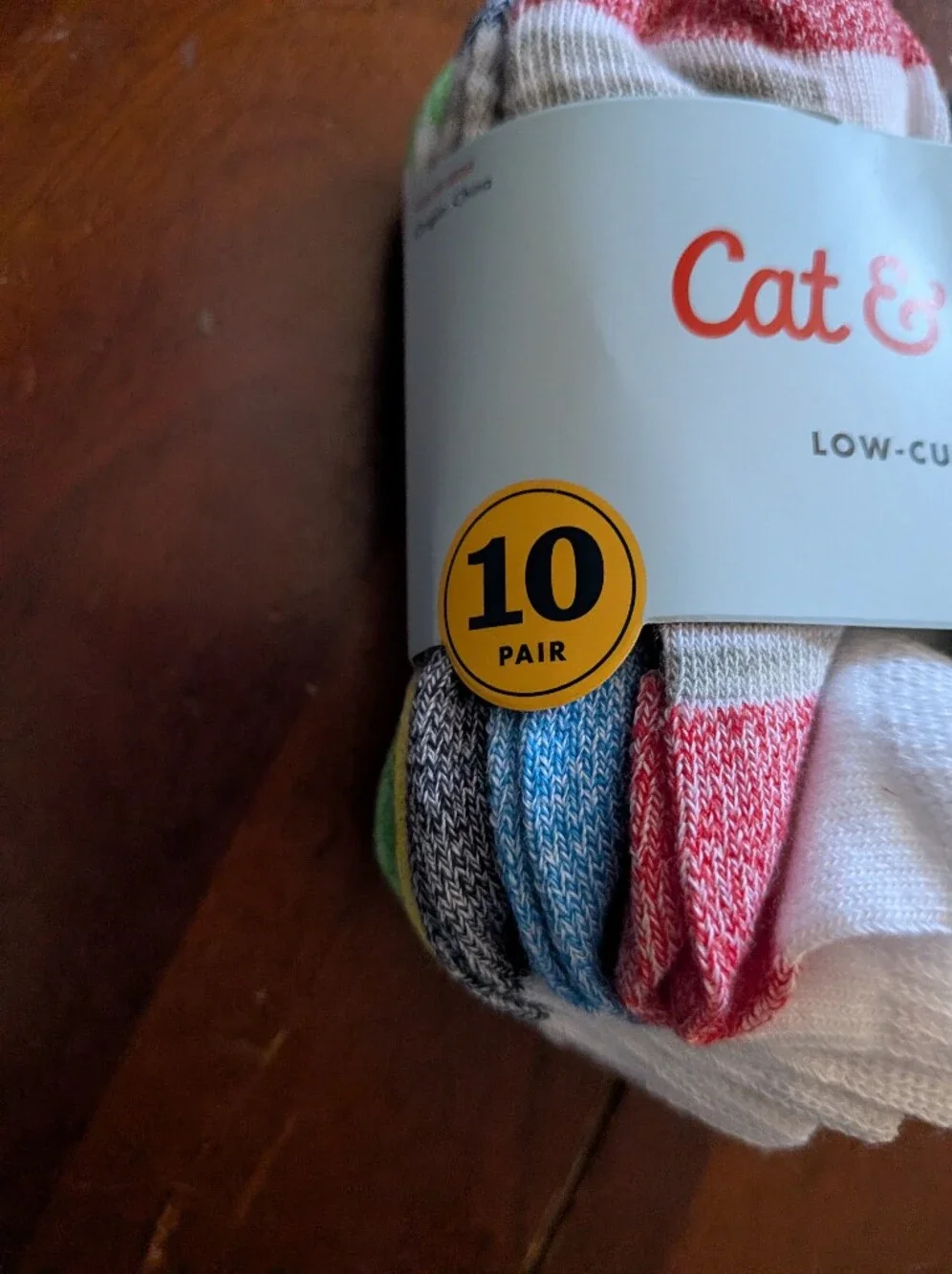 Cat & Jack Men's Low-Cut Socks - Multicolor (10 Pack)